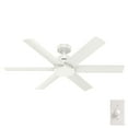 thumbnail image 4 of Hunter - Kennicott Indoor/Outdoor Ceiling Fan, Wall Control, 52-inch, Fresh White, Casual-style, 3-speed WhisperWind Motor, 53435, for Porches, Bathrooms, 4 of 17