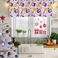 thumbnail image 5 of Halloween Curtain Valances for Windows, Kitchen Valance Window Treatments Panel 2 Pack, Purple Magic Hat Stars Pumpkin Candy Ghost Rod Pocket Short Curtains for Bathroom Bedroom 60 x 18 Inch, 5 of 8