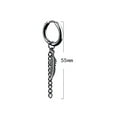 thumbnail image 5 of Jiaroswwei 1Pcs Fashion Long Chain Ear Clip Stainless Steel Piercing Loop Hoop Earring for Men, 5 of 8