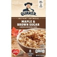 thumbnail image 3 of Quaker Instant Oatmeal, Maple Brown Sugar, 12.1 oz, 8 Packets, 3 of 8