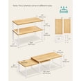 thumbnail image 5 of SONGMICS 2-Piece Adjustable Cabinet Organizer, Stackable Expandable Kitchen Shelf Set for Spices & Storage, Cloud White and Natural Beige, 5 of 7