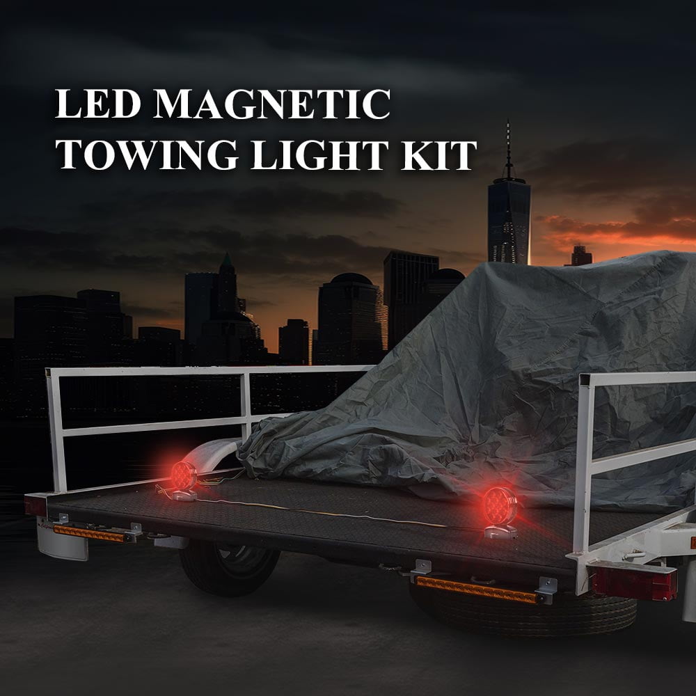 Rear Magnetic Trailer Lights - Magnetic LED Tractor Light Board Trailer Towing Lamp With 10m