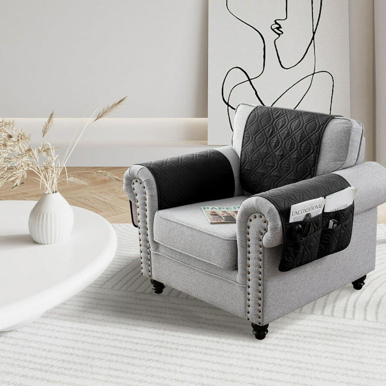 TOPCHANCES 3Pcs Sofa Armrest Cover Headrest Cover, Waterproof