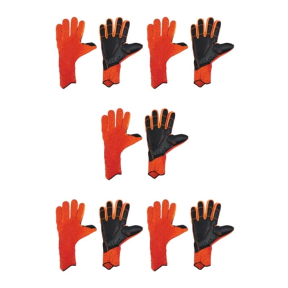 Naiovety Fútbol para niños niños adultos portero tamaño Falcon profesional antideslizante látex juego sin dedos protección naranja Type2 NO2