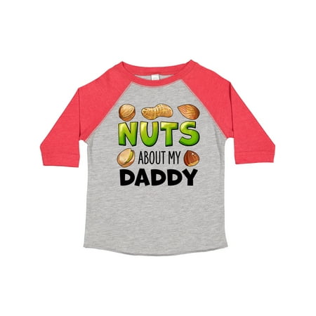 

Inktastic Nuts About My Daddy Peanut Almond Pistachio Gift Toddler Boy or Toddler Girl T-Shirt