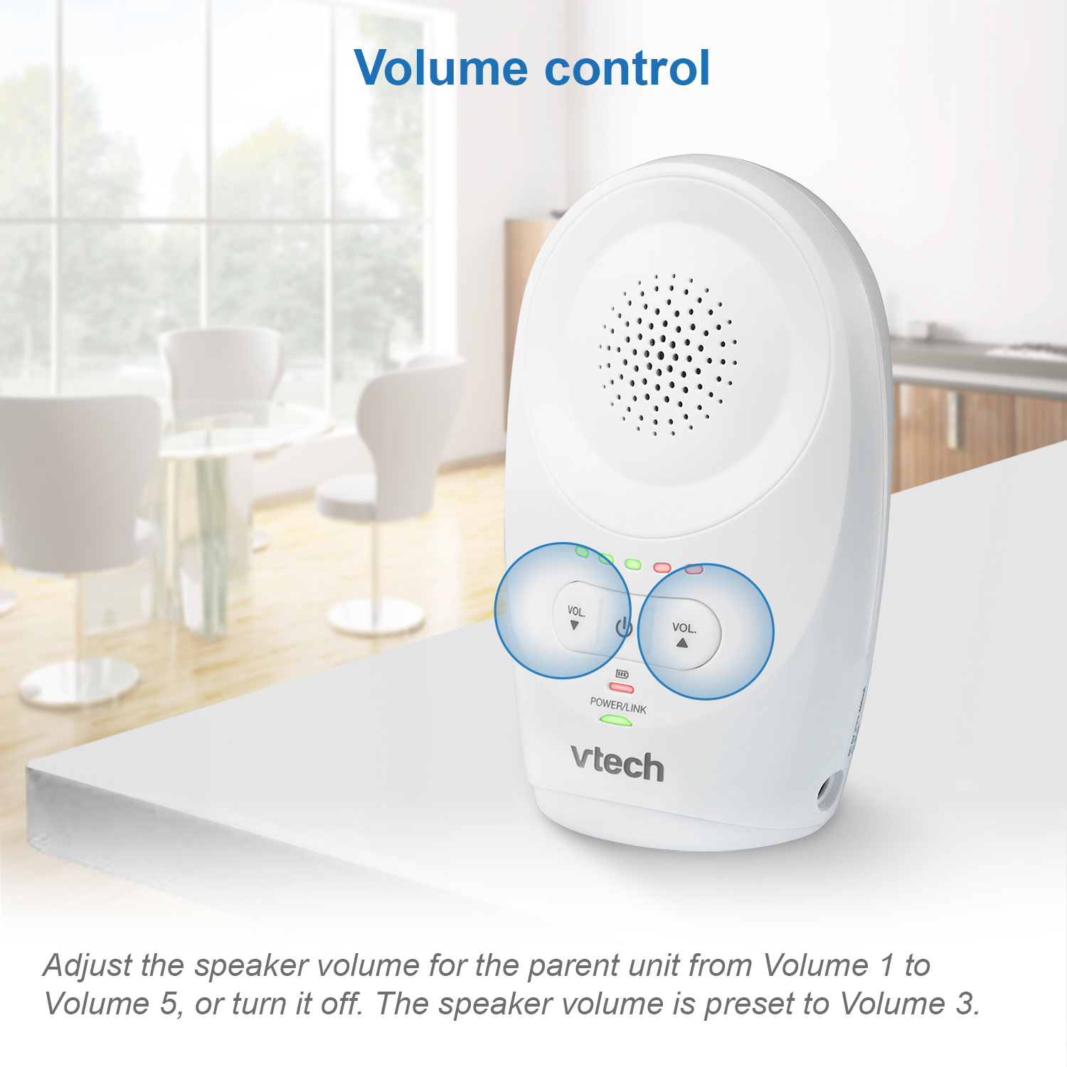 VTech Digital Audio Baby Monitor, DECT 6.0, 1500 ft Range photo 8