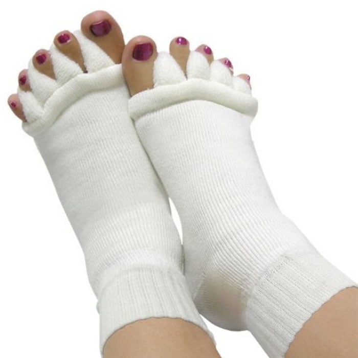 Changeshopping NEW Foot&Toes Alignment Men&Women Cotton Socks Stretch Tendon Relieve Pain 