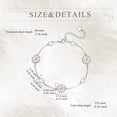 thumbnail image 5 of Daisy Bracelet 925 Sterling Silver Daisy Flower Adjustable Bracelets for Women Jewelry, 5 of 6