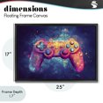 thumbnail image 4 of Stupell Industries Contemporary Futuristic Cosmic Game Controller Black Floating Frame Canvas Art, 25 x 17, by Creative Studio, 4 of 8