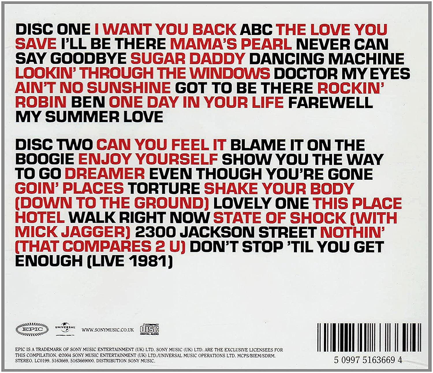 The Jackson 5 - Very Best of the Jacksons - Music & Performance - CD