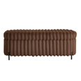 thumbnail image 6 of GZXS Oval Storage Bench, 49" Plush Faux Fur Upholstered Ottoman with Flip-Top Lid and Metal Legs, Easy Assembly, Brown, 6 of 6