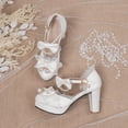 thumbnail image 3 of SACFOF Kawii Shoes Bow Pearl Heels Lolita Platform Heels for Women Lace Cute Mary Janes Pumps, 3 of 6