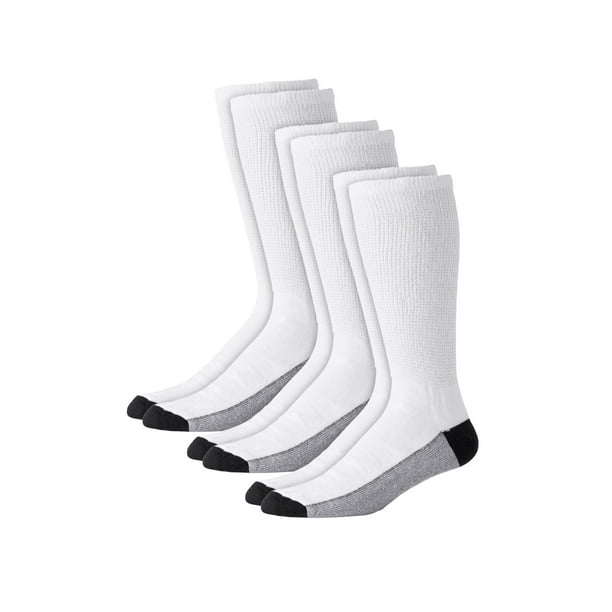 Kingsize Men's Big & Tall Full Length Cushioned Crew Socks 3Pack