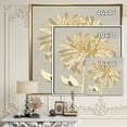thumbnail image 2 of Gold Metallic Floral Garden I - Modern Glam Framed Canvas, 2 of 3