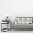 thumbnail image 3 of Ambesonne Sugar Skull Throw Pillow Cover 4 Pack, Calavera Diamond, 24", Cream Grey Black, 3 of 5