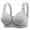 Gray, variant on Summer Saving Daisy Bras for Older Women, 2024 New Comfortable Convenient Front Close Button Cotton Soft Daily Bras for Older Women No Wire For Moms Gifts
