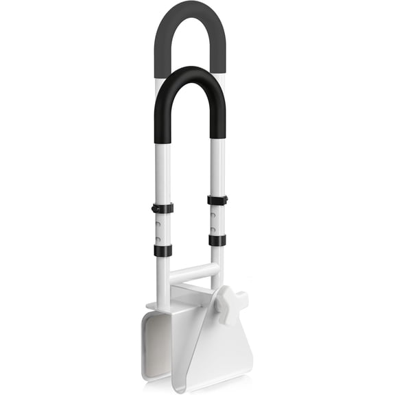 Adjustable Bathtub Safety Rail, Bathtub Handle Grab Bar with Non-Slip Grip for Seniors, Elderly, Fits 3.1 to 6.7 Inch Tub Walls, Supports 300 lbs