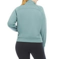 thumbnail image 2 of Danskin Women's Half Zip Pullover with Kangaroo Pocket (Tidewater Teal, Small), 2 of 5