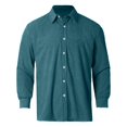 thumbnail image 4 of XIAOCHA Mens Corduroy Oversized Shirt Long Sleeve Lapel Collar Button Up Shirt Soft Casual Streetwear Shirts, 4 of 5
