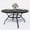 53" Round Table, variant on SUNCROWN Round Patio Dining Table, 53-inch Outdoor Metal Table with Umbrella Hole and Lower Storage Shelf, Weather-Resistant Black Slatted Table for Backyard, Deck, Garden