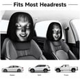 thumbnail image 6 of Ghost Face Headrest Covers, Scary Face Printing Auto Seat Universal Halloween Elastic Models Headrest Protector-Eye Effects Cover Funny Decoration for Car Interior Vehicle Truck SUV (A Type, 2PCS), 6 of 6