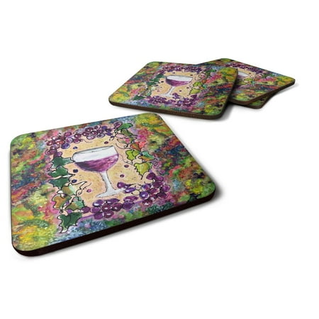 

Carolines Treasures 8616FC Wine Foam Coaster Set of 4 3 1/2 x 3 1/2 multicolor