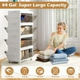 thumbnail image 4 of Costway 4-Tier Stackable Storage Bins 44-gal Collapsible Storage Boxes with Lid Organizer, 4 of 10