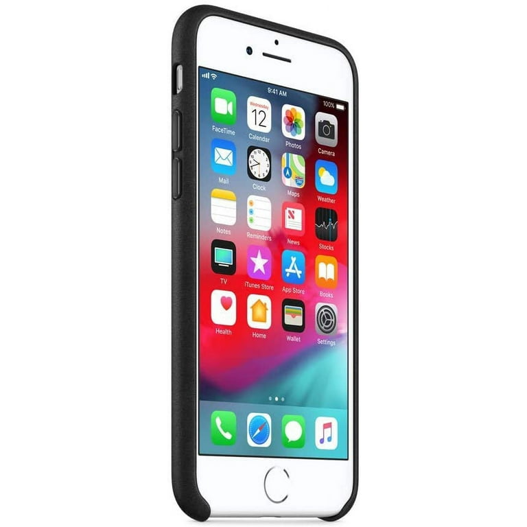 Apple Leather Case for iPhone SE (2020)/8/7 - Black