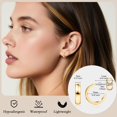 thumbnail image 5 of Limerencia Chunky Gold Hoops Earrings for Women Non Tarnish, Thick Titanium Circle Open Hoop,Lightweight Earrings Trendy, 5 of 11