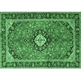 thumbnail image 1 of Ahgly Company Indoor Rectangle Medallion Emerald Green Traditional Area Rugs, 5' x 7', 1 of 4