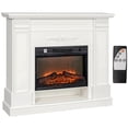 thumbnail image 1 of HOMCOM 46" Electric Fireplace with Mantel, Shelf, Remote Control, Timer, 1 of 10