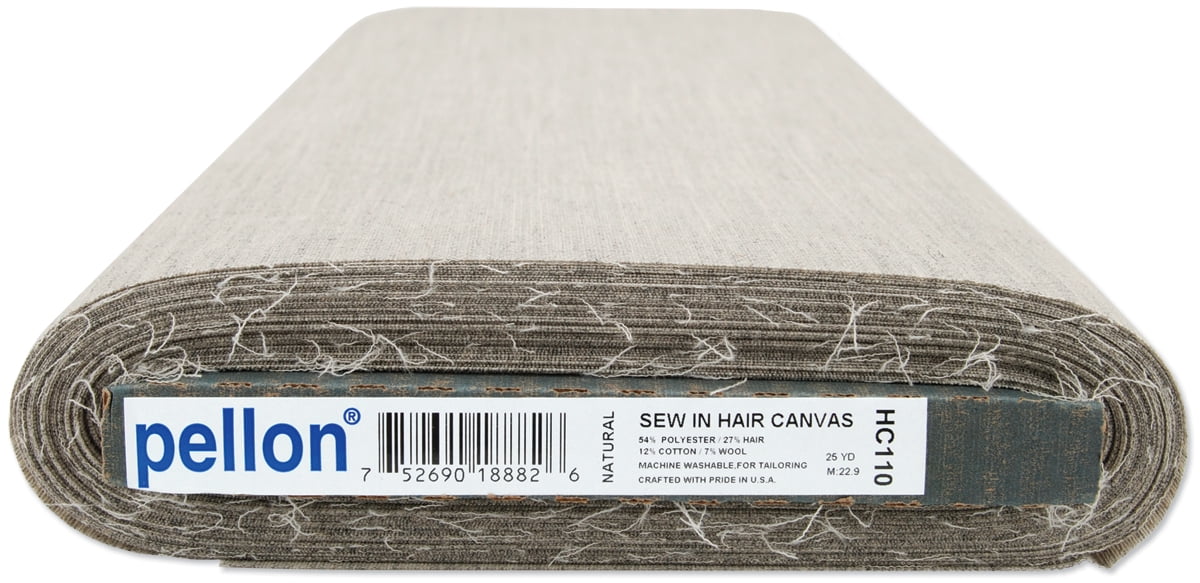 Pellon HC110 Sew-In Hair Canvas Beige 21" x 25 Yards by the Bolt for Adults
