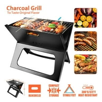 Portable Charcoal Grill - Mini BBQ Grill for Camping, Outdoor Cooking - Foldable Table Top Grill for Picnics & Tailgating