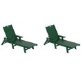 thumbnail image 1 of Costaelm Chaise Longue Inclinable en Plastique HDPE - Ensemble de 2, Vert Foncé, 1 of 7