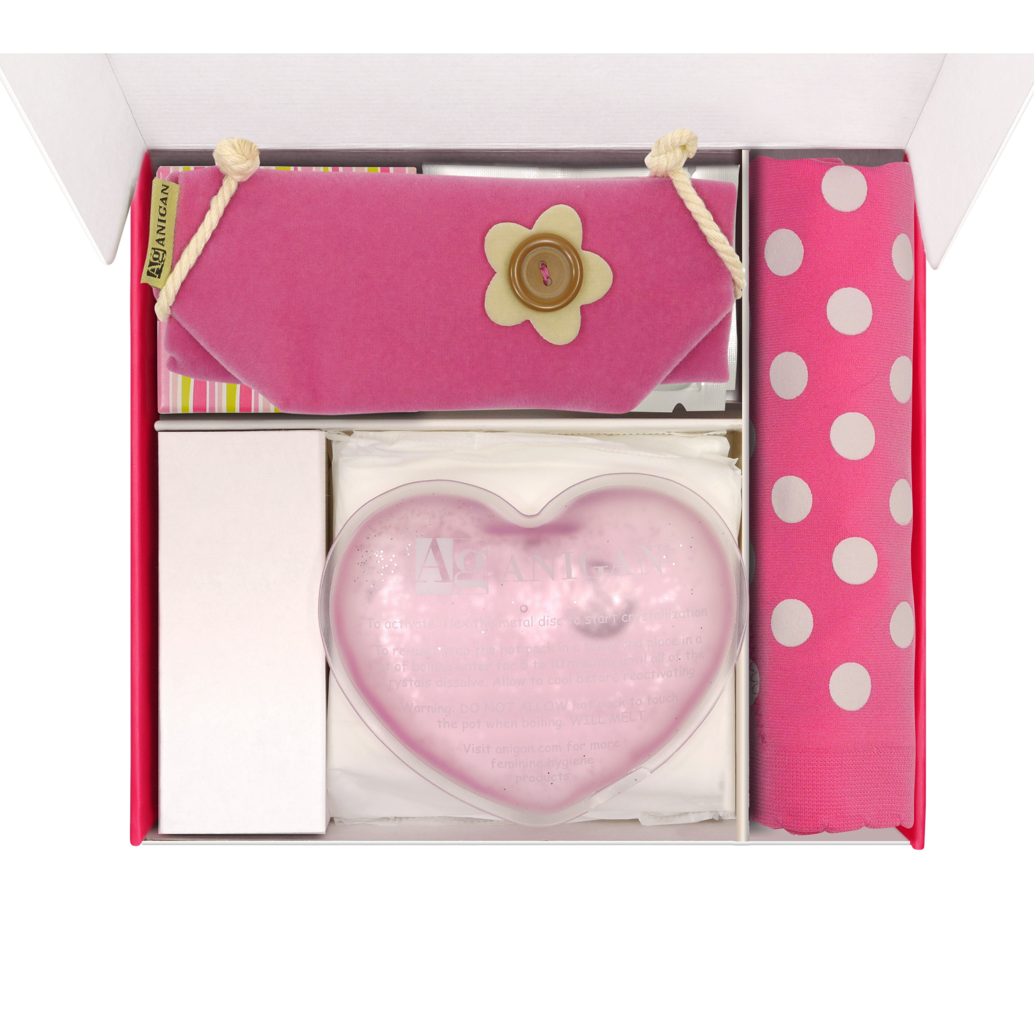 Anigan First Period Kit Pink Polka Dot (L)