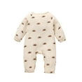 thumbnail image 1 of Barboteuse Bébé Manches Longues Col Coton Combinaison Imprimé Soleil Style Décontracté, 1 of 9