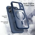 thumbnail image 3 of JETech Magnetic Case for iPhone 17 Pro 6.3-Inch Compatible with MagSafe, Shockproof Phone Bumper Cover, Solid Color Matte TPU Frame, Anti-Scratch Clear Back (Dark Blue), 3 of 5