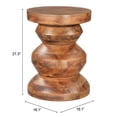thumbnail image 7 of Kerala Side Table Walnut End Table, Modern Style, Mango Wood round shape tabletop, Mango Wood, Indoor Living, 7 of 7