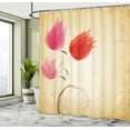 thumbnail image 5 of Ambesonne Floral Shower Curtain, Red Flowers Nature, 69"Wx84"L, Sand Brown Red Pink, 5 of 5