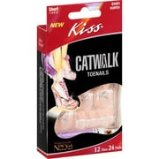 Kiss Catwalk Toenail Kit, French Short Length, Flowers KORT01