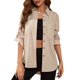 thumbnail image 1 of Blusa Deer Lady para mujer, caqui, con botones, manga larga, L, 1 of 5