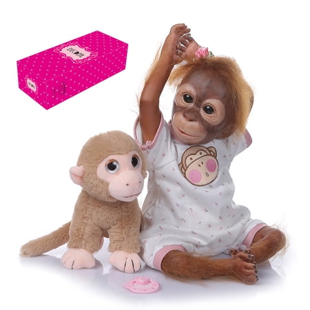 Decdeal 21 Inch Realistic Baby Monkey Doll Lifelike Baby Monkey Handmade Detailed Painting Art Dolls With White T Shirt Walmart Canada Decdeal 21 Inch Realistic Baby Monkey Doll Lifelike Baby Monkey Handmade Detailed Painting Art Dolls With White T Shirt Walmart Canada