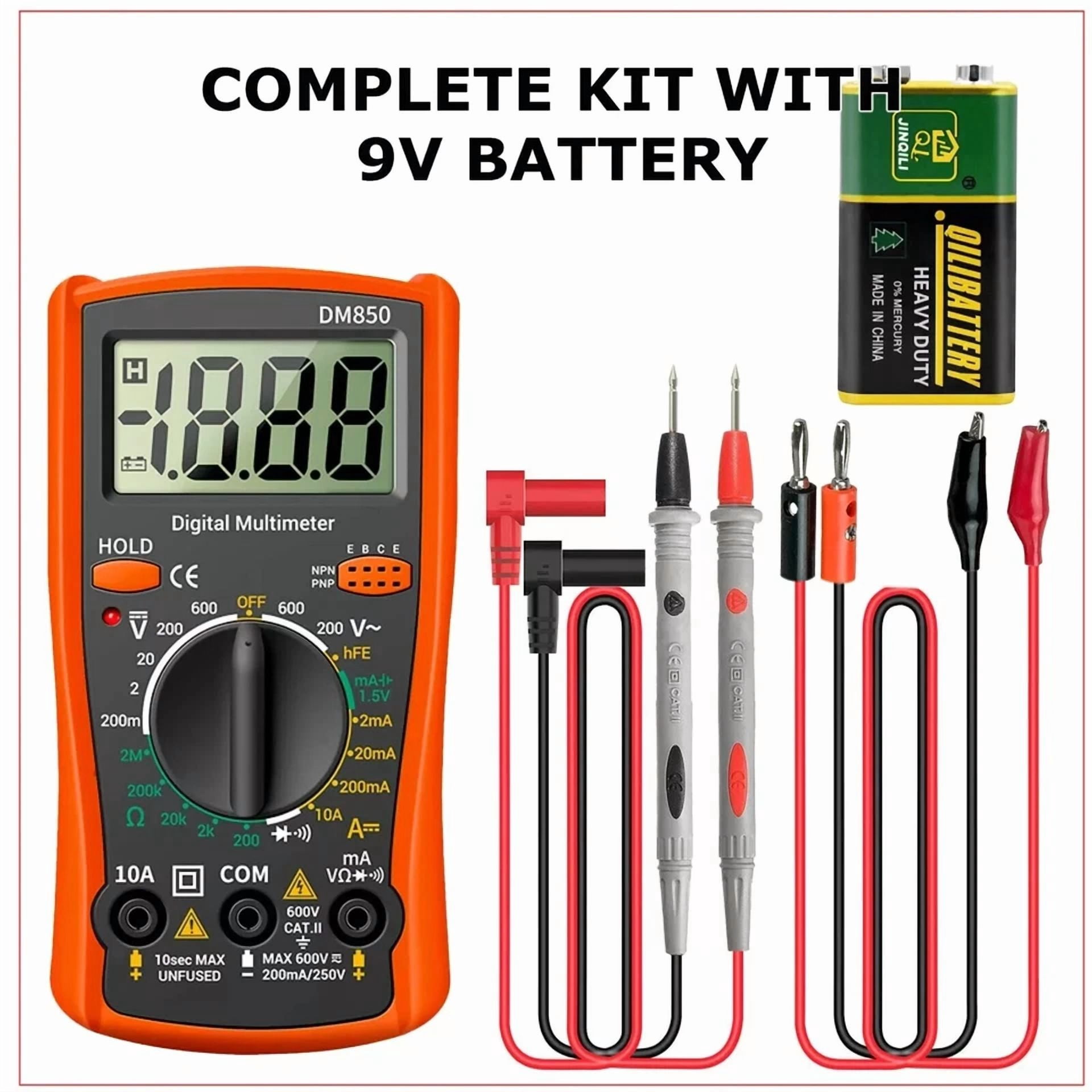 BUTTERFLY- Lcd Digital Multimeter Voltmeter Ammeter Ohmmeter Volt Ac Dc Tester Leads Meter