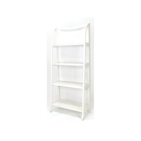 Wayborn Basswood Display Stand In, Whitewash 4 Shelf Bookcase