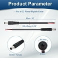thumbnail image 2 of DC Power Pigtails Cable, 5.5mm x 2.5mm Male Barrel Plug Connector to Bare Wire Open End 50cm for PC Laptop Toys Cellphone Electronic Devices, 2 of 6