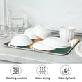 thumbnail image 7 of Yayeee Dish Drying Mat for Kitchen Counter 18"x24" Microfiber Absorbent Pad, Green Christmas Gingerbread, 7 of 7