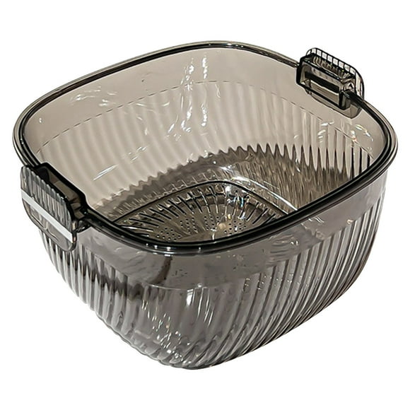 Vaidha Double Layer Drainage Basket, Large Capacity Vegetable Washing Basket, Living Room, Wet And Dry Separation Fruit Tray