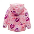 thumbnail image 3 of oqasdz Girls Coats and Jackets New Style Hooded Open Front Print Pullover Sweatshirt for Baby Girls Cozy Cardigan Outwear Size 3 Y-4 Y, 3 of 3