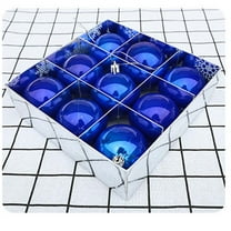 XYAIYT 9 Pack Christmas Decorations Plastic Pearl Ball Ornament Set S Easy to Hang Long Lasting for Tree Home Restaurant Hotel Office Shatterproof Christmas Ornaments 2.3in Blue