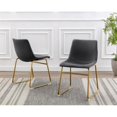 thumbnail image 2 of Chaises Doubles en Velours Gris avec Base en Chrome Doré (Lot de 2), 2 of 2
